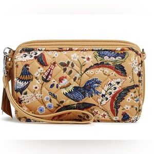 Vera Bradley Women's Cotton RFID All in One Crossbody Bag French Hens